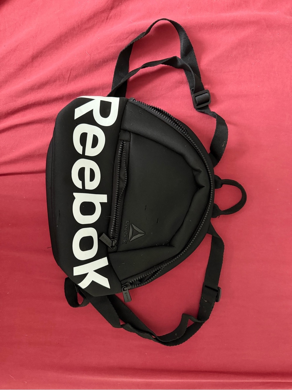 Reebok Black Mini Backpack with White Logo